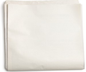 Blank Newspaper with white background
